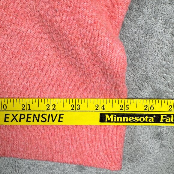 Cozy Deep V Oversized Pullover Sweater Pink Soft Knit by Anthropologie XS - Picture 11 of 13